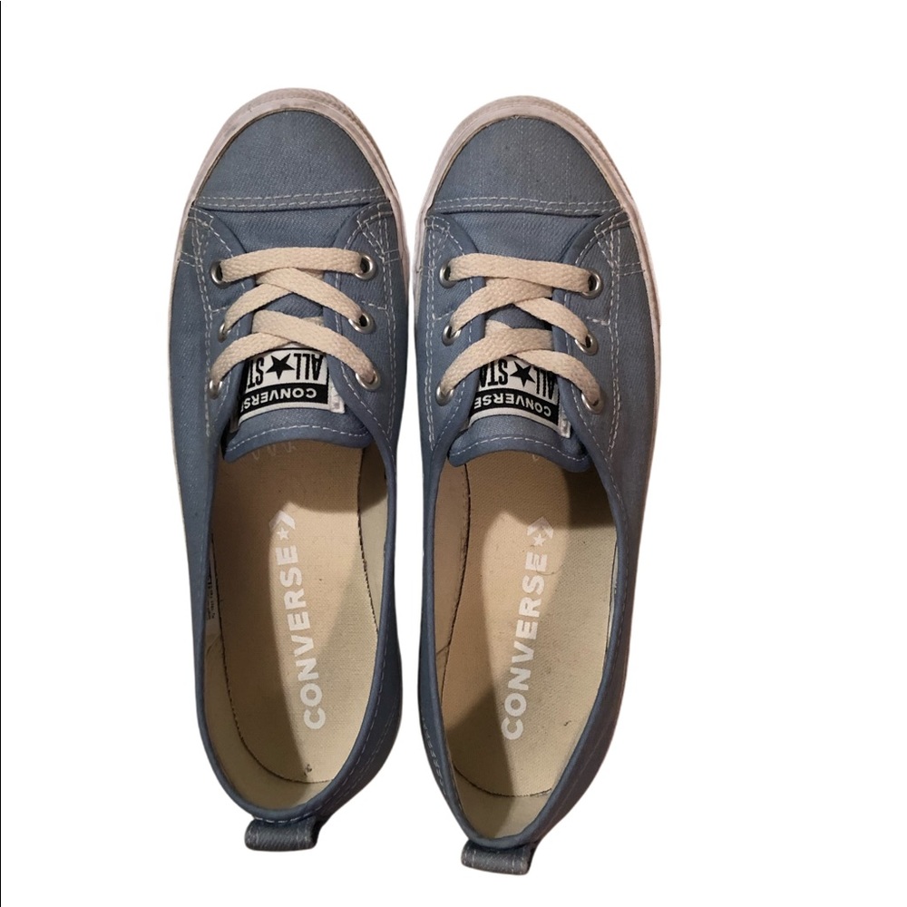 Blue Converse - ballet slip ons
